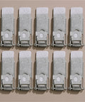 Lawsen Spring Clips Recessed Lighting 60 Pcs Downlight Panel Lamp Spring Clip Ceiling Lights Fitting Fixed Led on Clamps in a row.