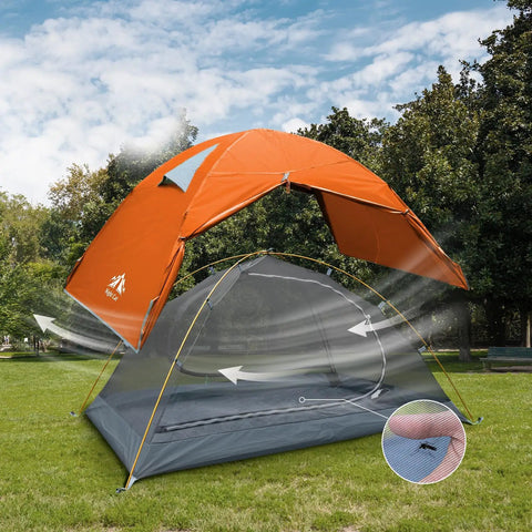2 Person Backpacking Tent Waterproof Lightweight Camping Tent For Two People Hiking Outdoor Mountain With Aluminum Poles Rainfly Army Green Fast Setup Easy Pitch Ultralight Durable