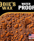 Wood surface with water droplets highlighting the effect of Super Hard Wood Wax For Ultra Durable Finish And Extra Lustrous Sheen That Builds On Super Duper Oil And Wood Butter Great For Lighter Woods Clear Wax Finish 9 Ounce Glass Jar.