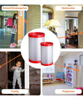 Totally Pinch Proof Door Guard And Protector Set For Kids Smart Rubber Hinge Stopper in various settings including school and home.