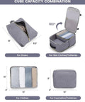 Cube capacity combination for 40L Travel Backpack For Women With 3 Packing Cubes Waterproof Carry On Bag TSA Approved For Airplanes Fits 17 Inch Laptop Large Capacity Day Trip Backpack For Weekend Getaways And Business Trips.