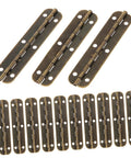 Tank Tough Heavy Duty Piano Hinges For Cabinets And Toolboxes 150 By 10 Mm Antique Brass Continuous Butt Hinges set of 20 pieces.
