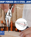 Mini Long Nose Locking Pliers 4.5 Inch Chrome Vanadium Steel Locking Vise Grips for Clamping and Twisting projects