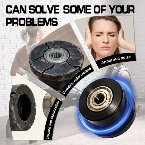 Cracked and worn roller issues solved with Home Gym Replacement Wheels And Rollers Kit With 4 Precision Machined Wheels.