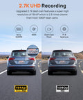 Comparison of 1944p Full HD and 1080p HD recording quality with 2.7K Front Dash Cam With Optional Rear Camera For Cars Featuring Sony IMX335 Sensor.