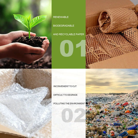 Honeycomb Packing Paper 12x150 Roll Eco Friendly Recyclable Biodegradable Kraft Paper Cushioning with eco-friendly theme
