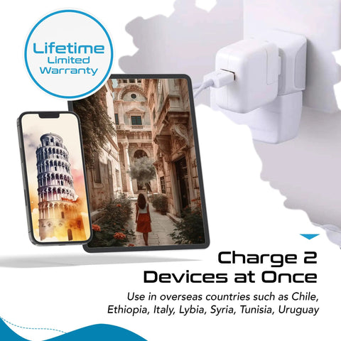 Italy And Chile Travel Plug Adapter Set With Type L Grounded Socket Dual USA Input Compact 3 Pack For Cell Phones, Laptops And Chargers Perfect For On The Go Travel with devices charging