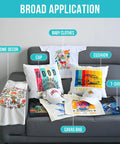DTF Transfer Film Kit For DIY T Shirt Transfers A3 Size 60 Sheets 11x17 Inch PET Film applied on various fabrics