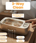 Dope Ultrasonic Jewelry Cleaner 48KHz High Frequency Deep Clean in Stainless Steel Tank with timer buttons and control panel