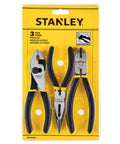 Three Piece Pliers Set For Diy And Pro Jobs, Multi Color Hand Tools Kit With Heavy Duty Steel Construction in packaging.