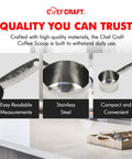 Stainless Steel Coffee Measurer Scoop 2 Tbsp Four Inch Tool For Perfect Brew Every Time Durable Travel Friendly Slim Handle Fits In Your Bag Or Drawer Easy Read Markings For Everyday Coffee Lovers