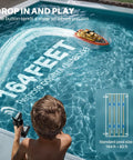 Child operating Awesome Remote Control Fireboat RC Boat in a pool demonstrating 164 feet distance range
