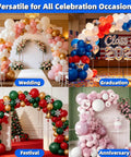 Collage of balloon garlands for weddings, graduations, festivals, anniversaries with 10 Pack Transparent Balloon Arch Clips