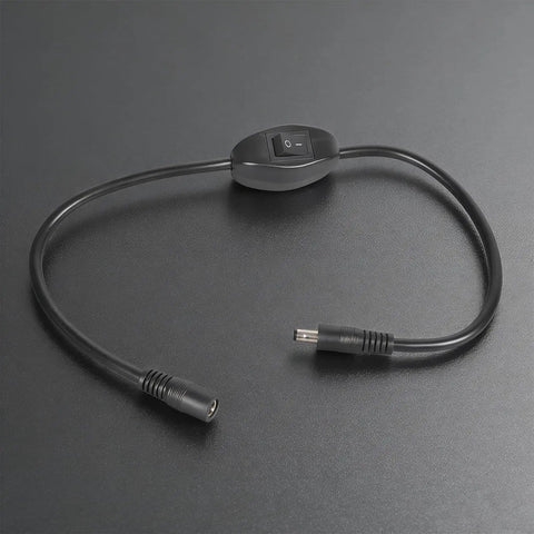 Heavy Duty Hella Reliable DC Extension Cable With Toggle Switch Slick Copper Build Plug And Play For Laptop Charging And Hardcore Gear Up To Thirty Six Volts And Fifteen Amps Measured At Fifty Centimeters with toggle switch