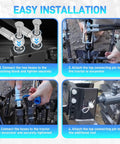 Installation guide for Hydraulic Top Link Class 1, Adjustable 18-1/8 To 26-3/8 Inches For Cat 1 Tractors with connecting hoses and pins.