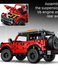 Ford Bronco Technic Off Road SUV Building Kit for kids 9 and up with realistic suspension, opening doors, V6 engine detail
