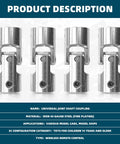 Beefy 8Mm To 8Mm Universal Joint Shaft Coupling Set With Rotatable Metal Motor Connector visible in product description