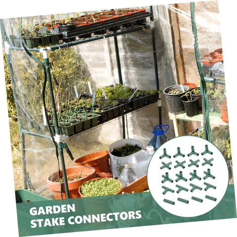 20 Pieces Gardening Frame Connectors Durable Three Way And Four Way Joint Brackets For Greenhouse Poles And Plant Stands Diy Friendly Garden Accessories For Flexible Frame Building Easy Setup