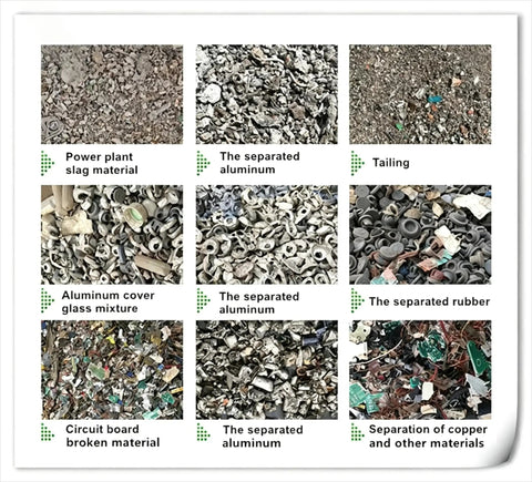 No Sweat Heavy Duty Eddy Current Separator For Swift Non Ferrous Metal Extraction showing separated aluminum and mixed materials.