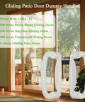 Patio Door Dummy Pull Handles Compatible With Tribeca Style OEM 2562033 2573602 2573604, white diecast, home interior