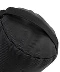 Close-up of Eliminator Cylinder Front Bag Filled For Shooting Stability, textured black material and web handle visible