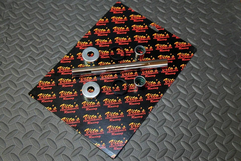 Yamaha Banshee Front Swingarm Bearings Rebuild Kit With Pivot Sleeve And Tube 9 Piece Direct Fit Upgrade For 1987-2006 ATV Includes Pivot Tube And Needle Bearings For A Solid Beefed Up Ride, chrome pivot tube with bearings and spacers