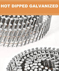 Hot dip galvanized coils of 3600 Count Siding Nails for 15 Degree Coil Nailers 2 Inch by 0.092 Inch Wire Full Round Head Tough As Nails
