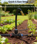 Efficient Drip Irrigation Kit With 40 Ft Tubing And 13 Adjustable 360 Degree Copper Nozzles in garden setting