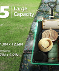 Top view of Grab And Go Foldable Camp Wagon With Wheels Heavy Duty Cart Holds 220 Lb And 100L Capacity loaded with beach accessories