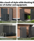 Outdoor Privacy Screen 72 Inch High By 47 Inch Wide Freestanding Decorative Panel With Stand Weather Resistant Divider Fence