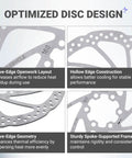 Optimized design features of 160mm 6-Bolt Stainless Steel Disc Brake Rotor for Road, MTB, and BMX Bikes with wave-edge and hollow edge