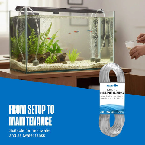 Three Sixteenth Inch Flexible Airline Hose For Aquarium Pumps Air Stones And Filters Ideal Standard Airline Tubing setup