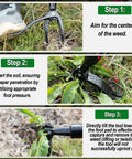Using Stand Up Weed Puller Tool With 58 Inch Adjustable Handle 2 In 1 Tough As Nails Manual Weeder And Garden Hoe 4 Claw Steel Head