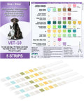 10 Parameter Urinalysis Test Strips For Pets A Complete Urine Test Kit For Dogs And Cats Including Leukocytes Glucose Bilirubin Ketones Specific Gravity Blood pH Protein Urobilinogen And Nitrite, 5 strips