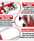 Sheet Metal Edge Roller Bender For 0-100 Degree Bends, lightweight no-fuss tool for metal roofing and ductwork, alloy chamfered rollers
