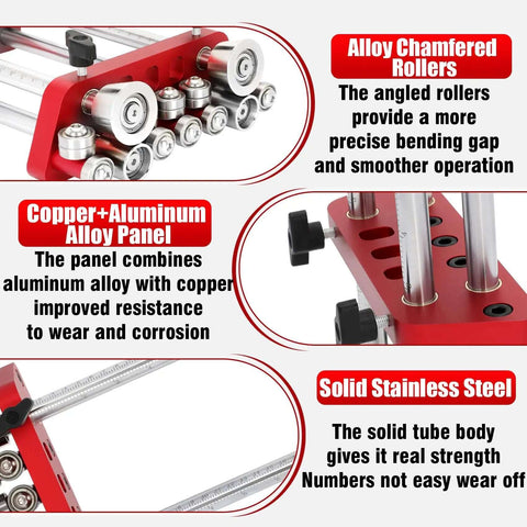 Sheet Metal Edge Roller Bender For 0-100 Degree Bends, lightweight no-fuss tool for metal roofing and ductwork, alloy chamfered rollers
