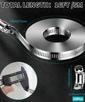 DIY Heavy Duty Adjustable Hose Clamp Kit 16 Ft With 304 Stainless Steel Clamps Strap And 10 Fasteners displayed in detail