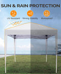 Easy Setup 10x10 Pop Up Canopy Tent With Sidewalls For Outdoor Parties Quick Takedown Gazebo Shelter Durable Patio Event Tent visible.