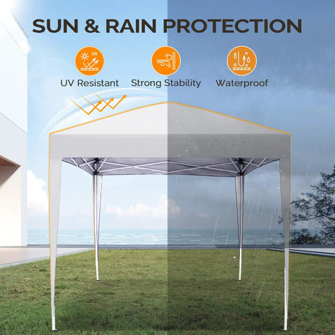 Easy Setup 10x10 Pop Up Canopy Tent With Sidewalls For Outdoor Parties Quick Takedown Gazebo Shelter Durable Patio Event Tent visible.