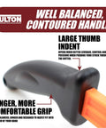 Close-up of contoured handle on Magnetic Push Sticks For Table Saw 2 Pack With Contoured Handle And Dual Rare Earth Magnets