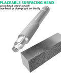 ATLIN grinding wheel dresser with knurled metal handle and replaceable surfacing head; 36/120 grit diamond dresser