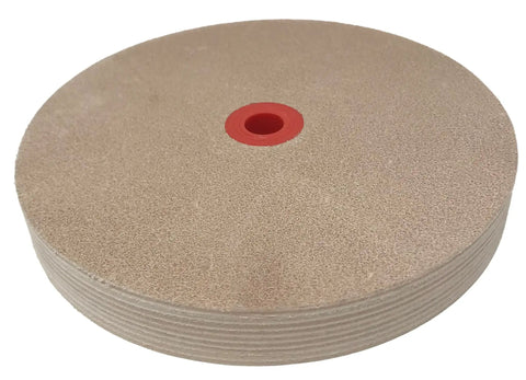 Leather Honing Wheel For 6 Inch Bench Grinders And Polishers, Durable Stacked Leather Buff Wheel 3/4 Inch Thick, Easy Mount To 6 Inch Spindle