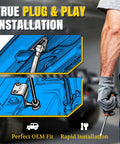 Illustration of Hood Struts Kit For Toyota Tacoma 2005 2015 Front Hood Shocks Lift Supports installation with tools