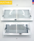 Adjustable Magnetic Heat And Air Deflector For Vents 2 Pack 14" and 10" heavy-duty 3-magnet design on white surface