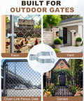 Beefy Heavy Duty Chain Link Gate Hinges Set For Two And Three Eighths Inch OD Posts Fits Five Eighths Inch Pin Holes Two Pack Ideal For Outdoor Driveway Farm And Yard Fence Gates Easy Mount And Durable Gate Support on chain link gate