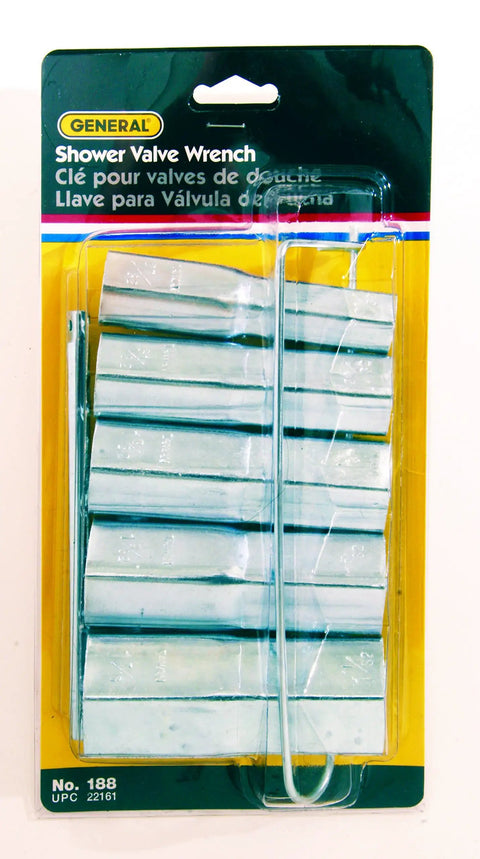 Packaging of Shower Valve Wrench Set Five-Piece With Long Reach Double-End Hex Wrenches Bar Handle And Storage Carrier
