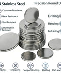 Stack of Beefed Up Heavy Duty 304 Grade Stainless Steel Machining Blanks Set Of 10 Round Discs 20 To 28mm Diameter 4mm Thick