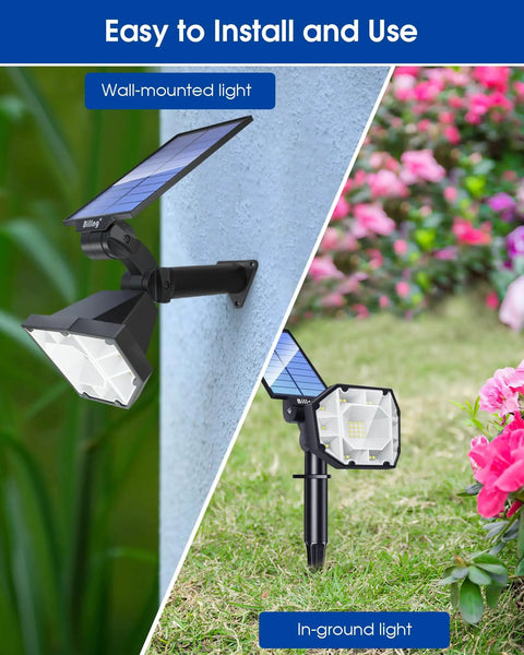 4 Pack 30 LED Solar Spot Lights Outdoor With Adjustable Panels IP67 Waterproof for garden wall and ground mounting