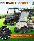 Black Wheel Lug Nut Kit For EZGO And Club Car Golf Carts 1/2-20 Size 16 Pack with two golf carts
