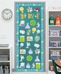 Science Cutouts Pack 45 Pieces With 15 Designs for Party, Classroom, and Home Office Decor on a classroom door